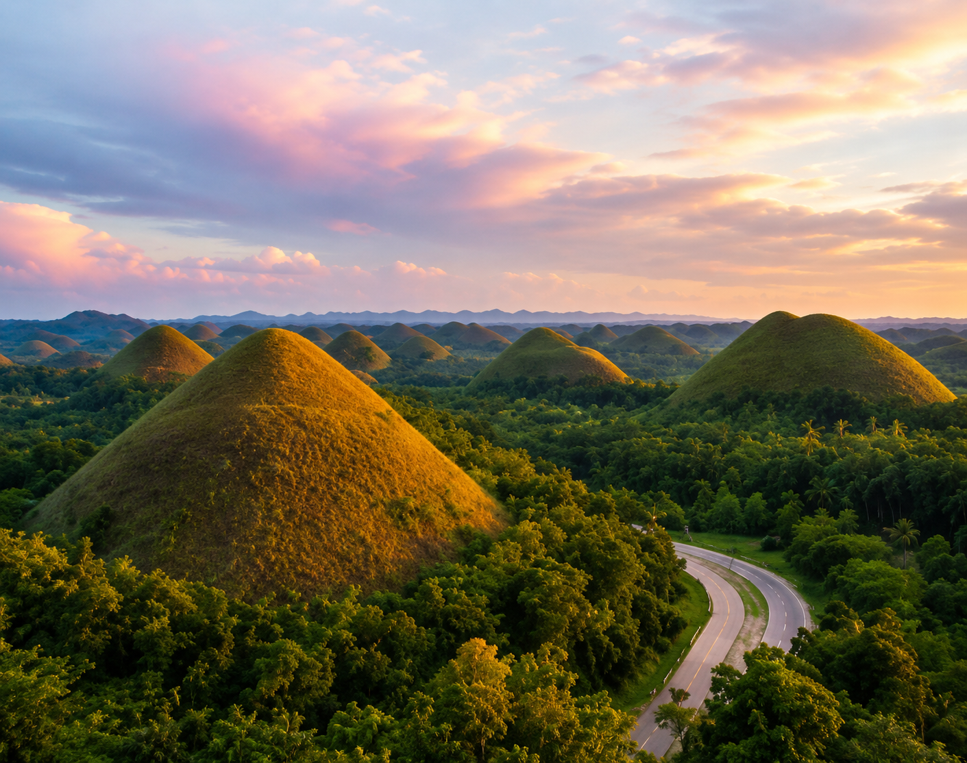 Chocolate Hills, Bohol near Cebu