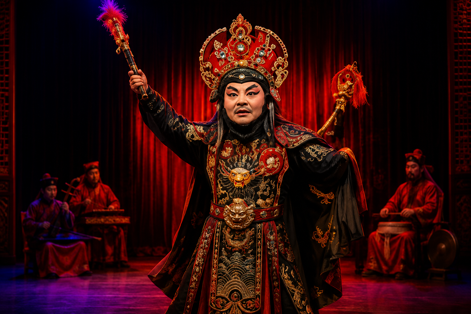 Sichuan Opera performer in traditional costume