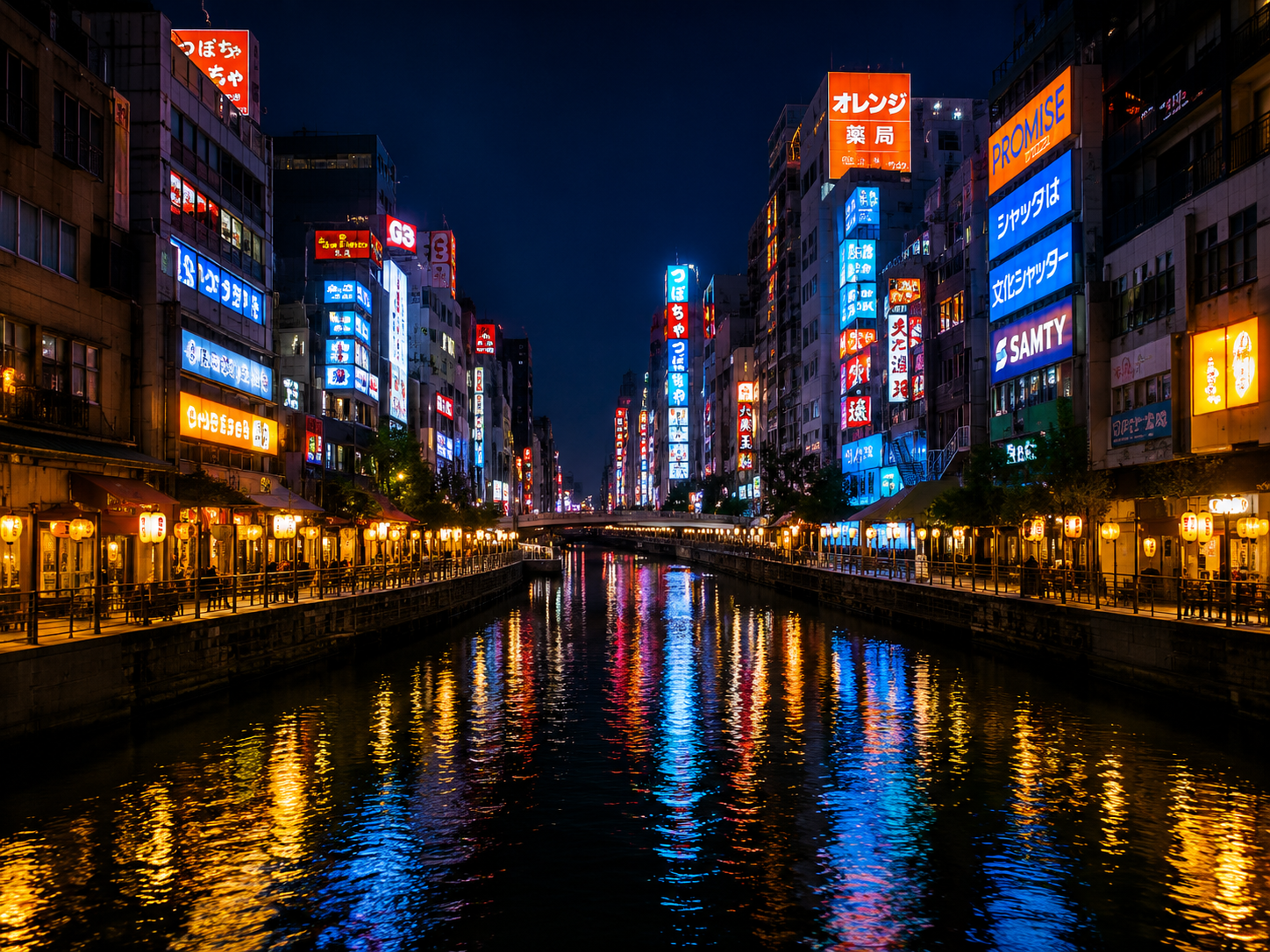 Nakasu District at night