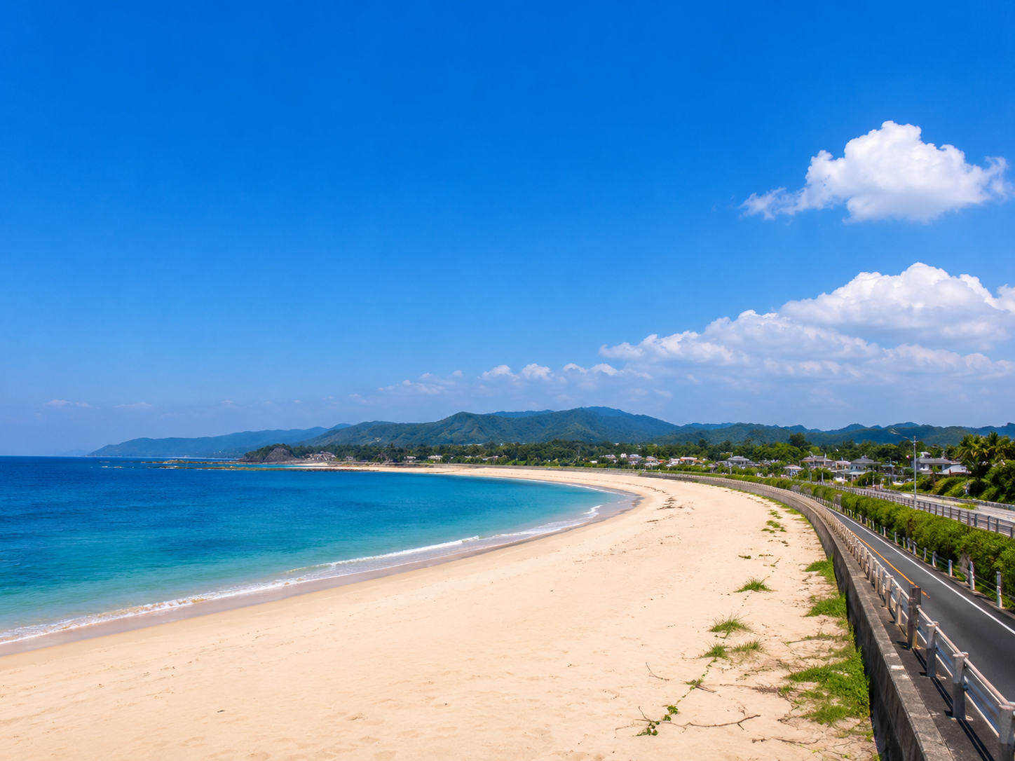 Momochi Beach coastline