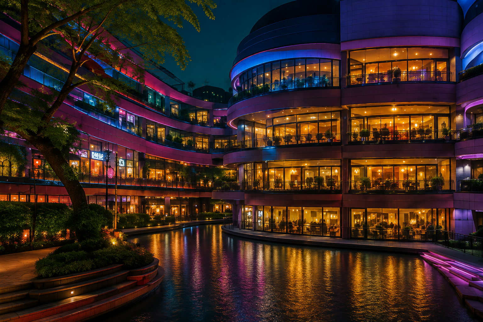 Canal City Hakata at night