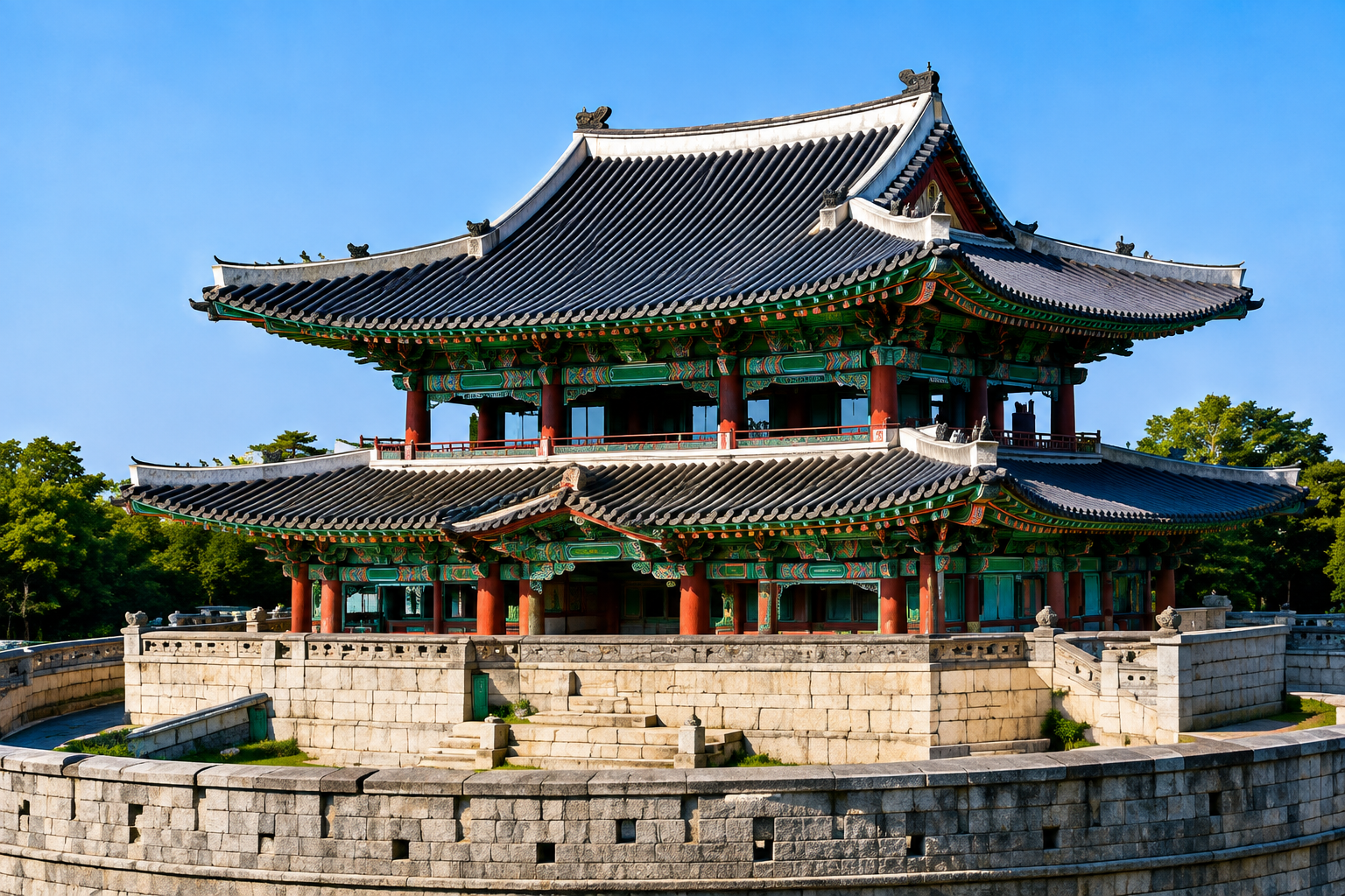 Suwon Hwaseong Fortress walls and gate