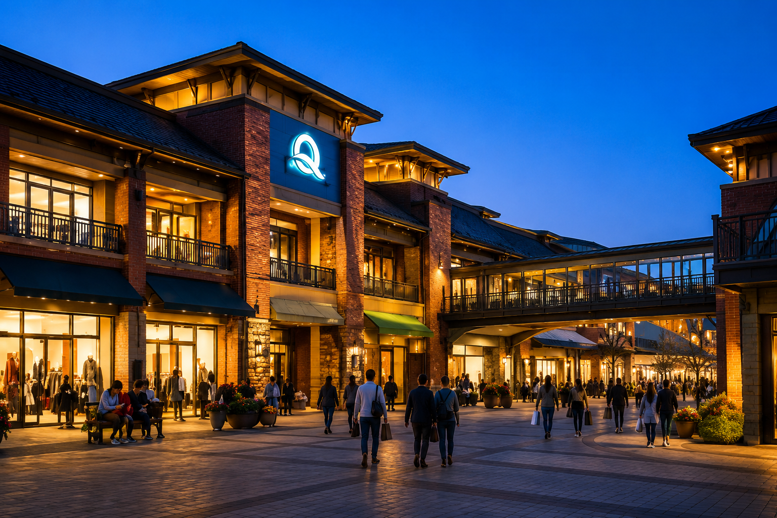 Hyundai Premium Outlets at dusk