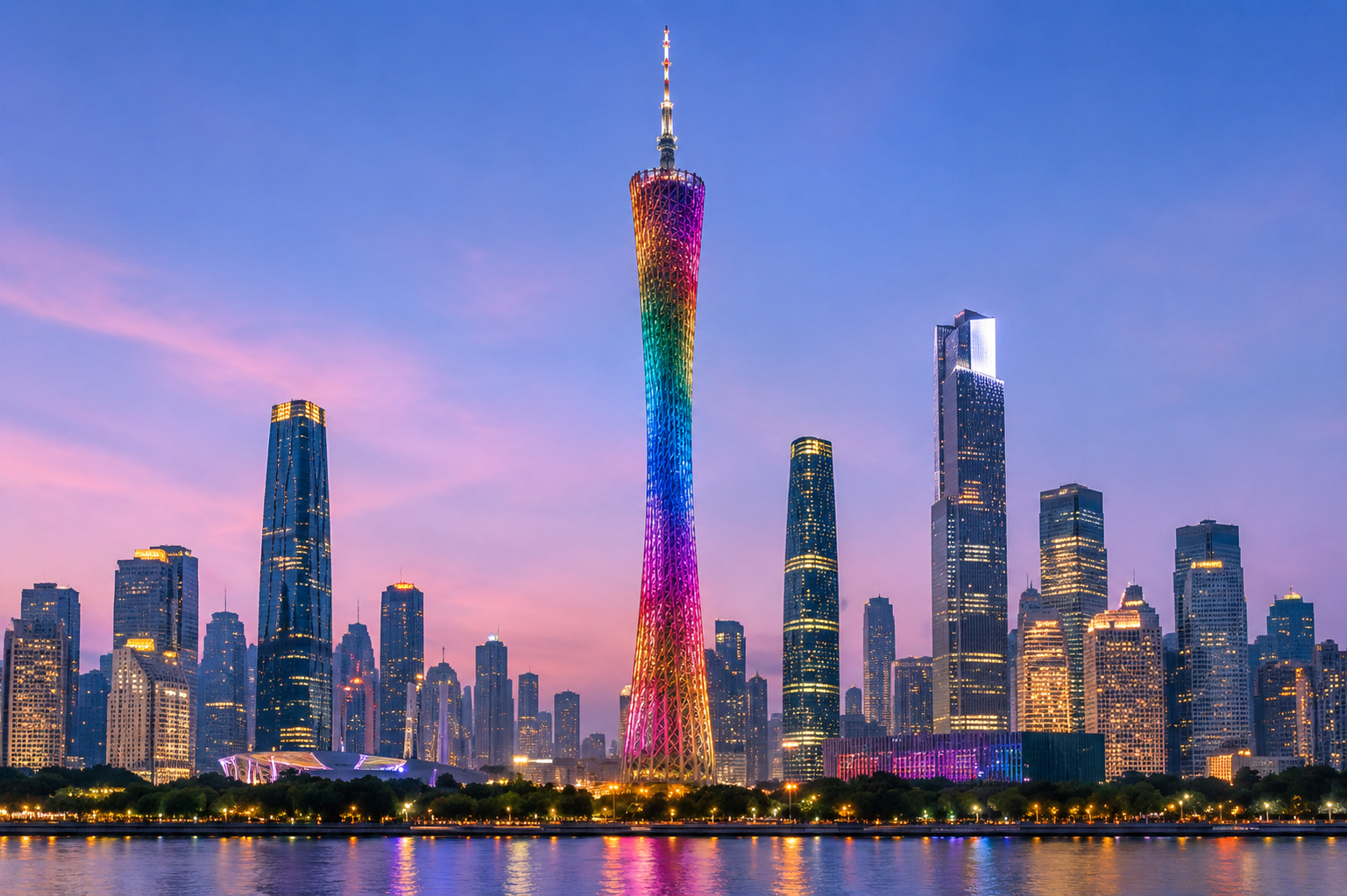 Canton Tower at night