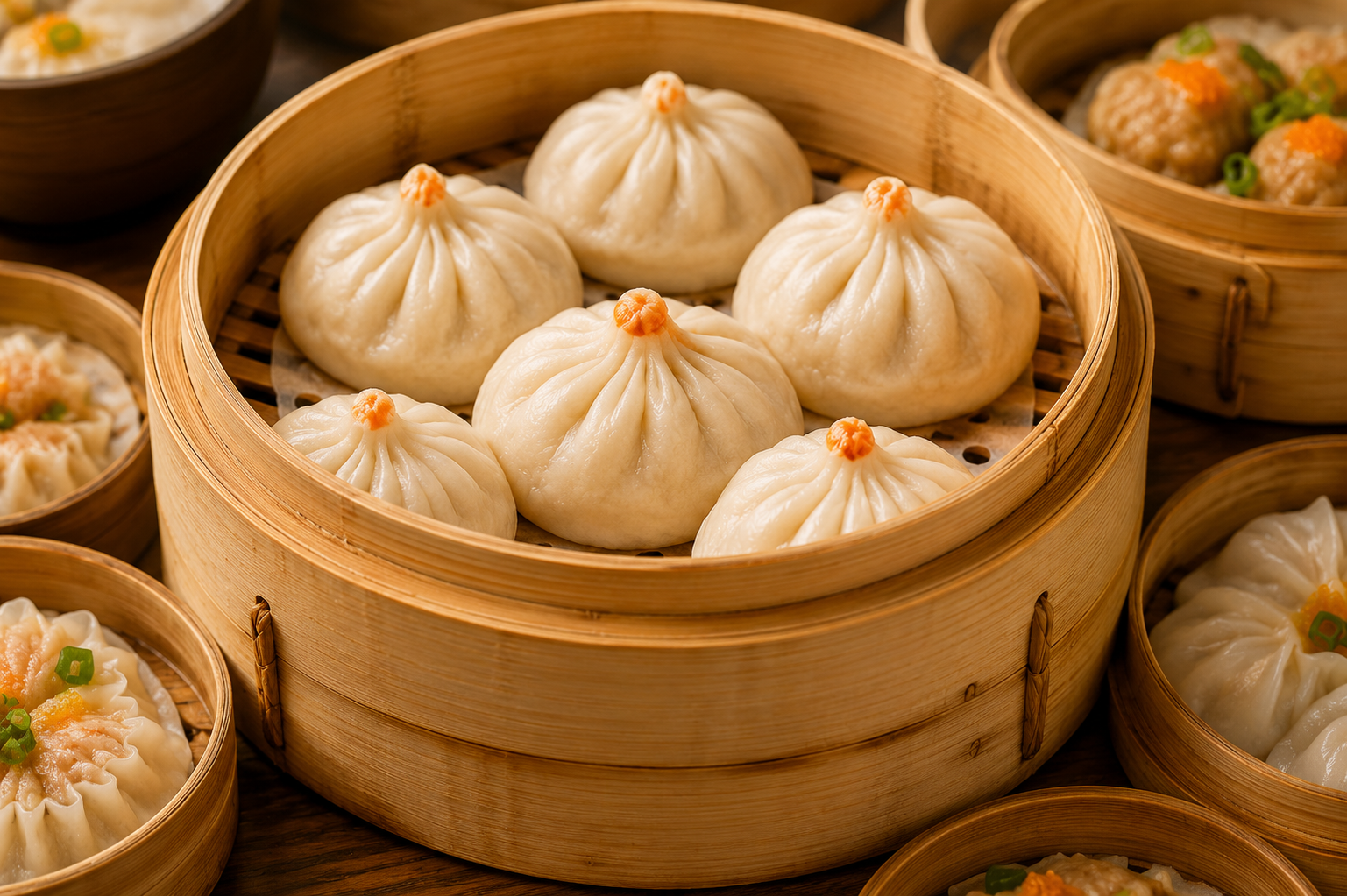 Cantonese dim sum steamer basket