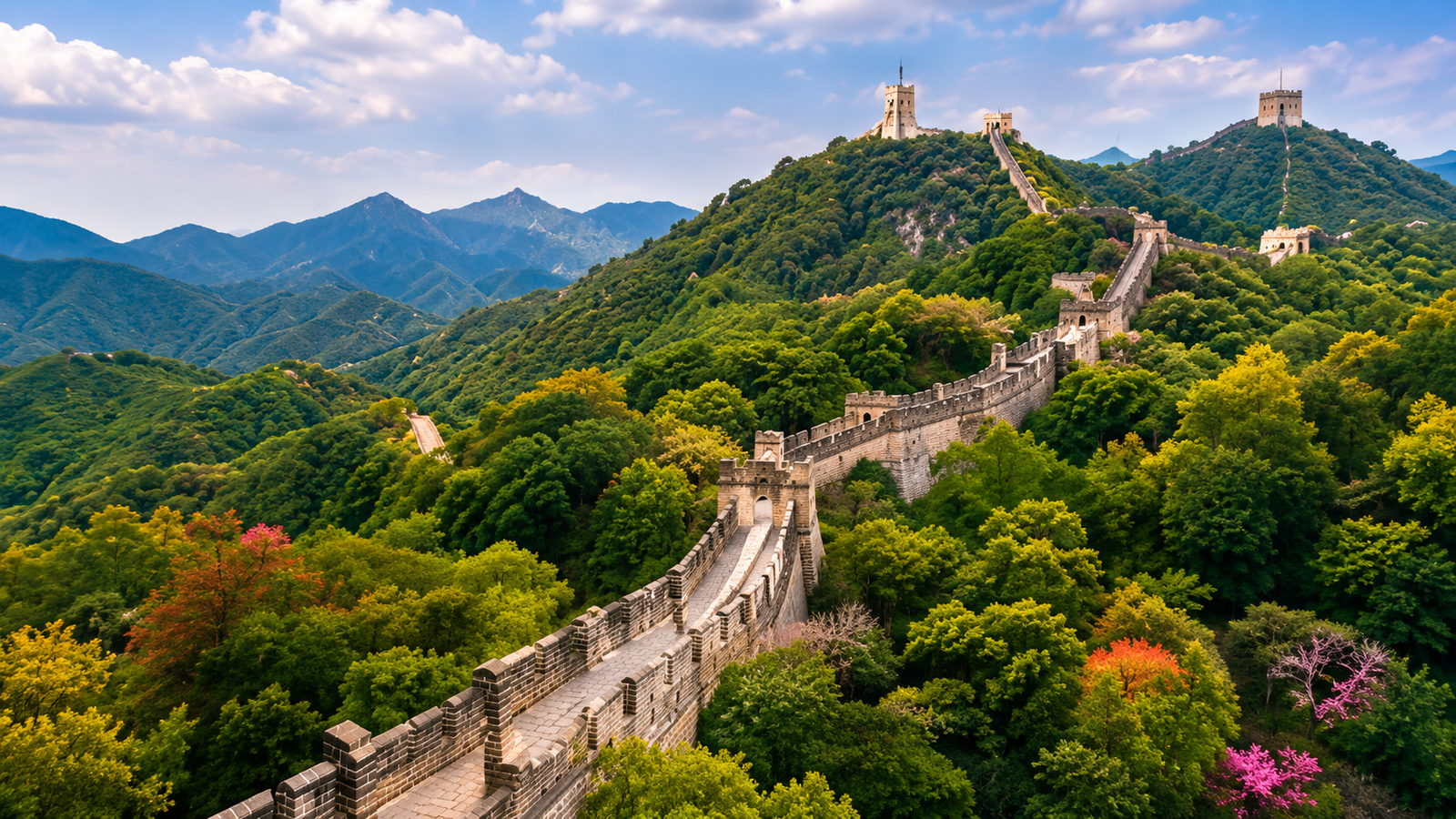 Baiyun Mountain scenic bridge view