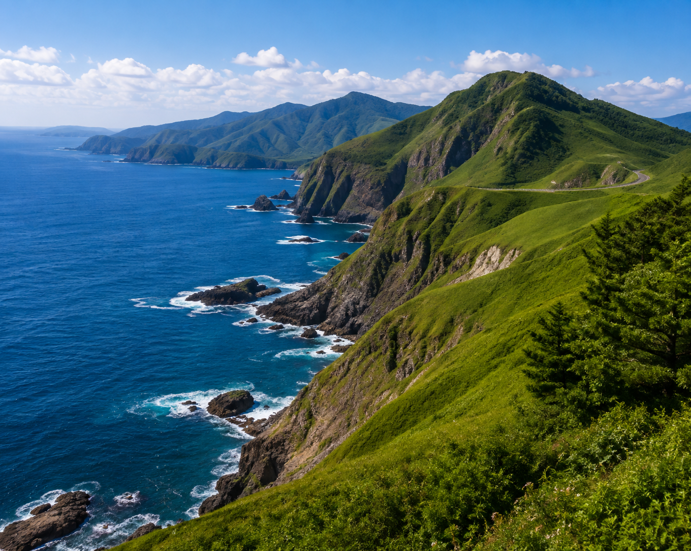 Shiretoko Peninsula coastal cliffs