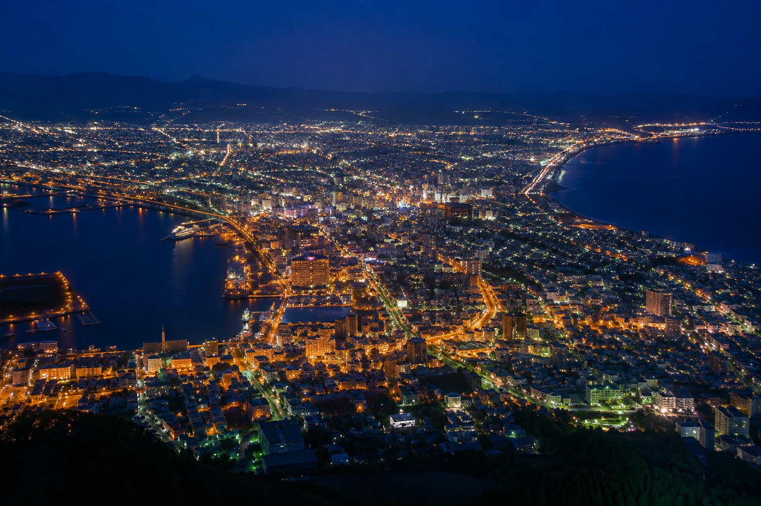 Hakodate night view from mountain