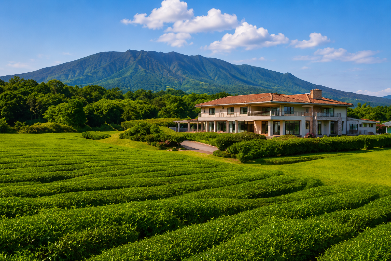 Osulloc Tea Museum green tea fields