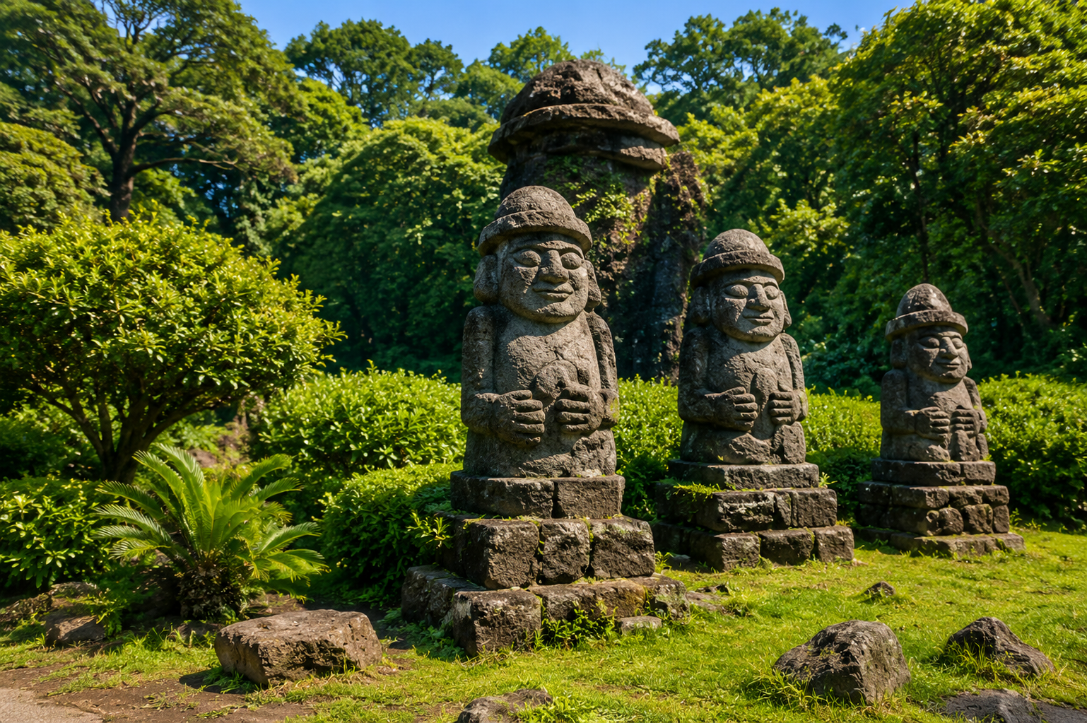 Sungup Folk Village stone statues