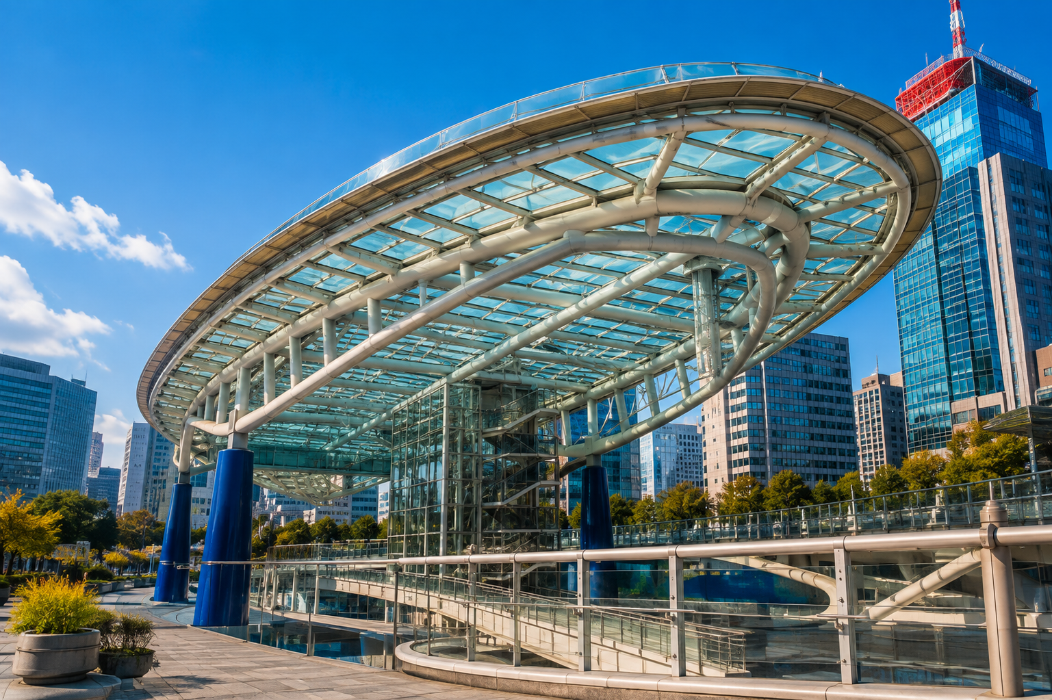 Oasis 21 glass structure in Nagoya