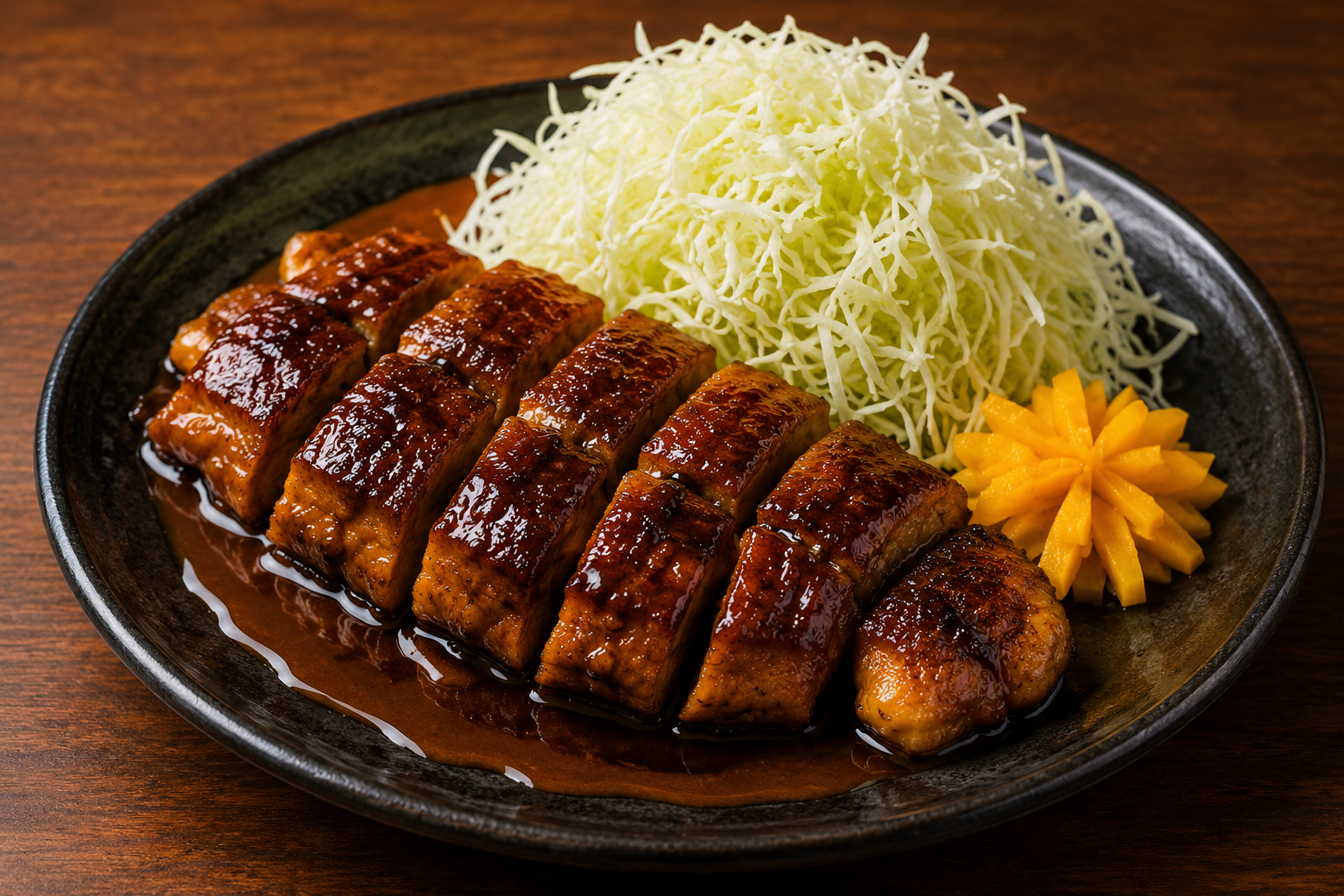 Miso katsu pork cutlet dish