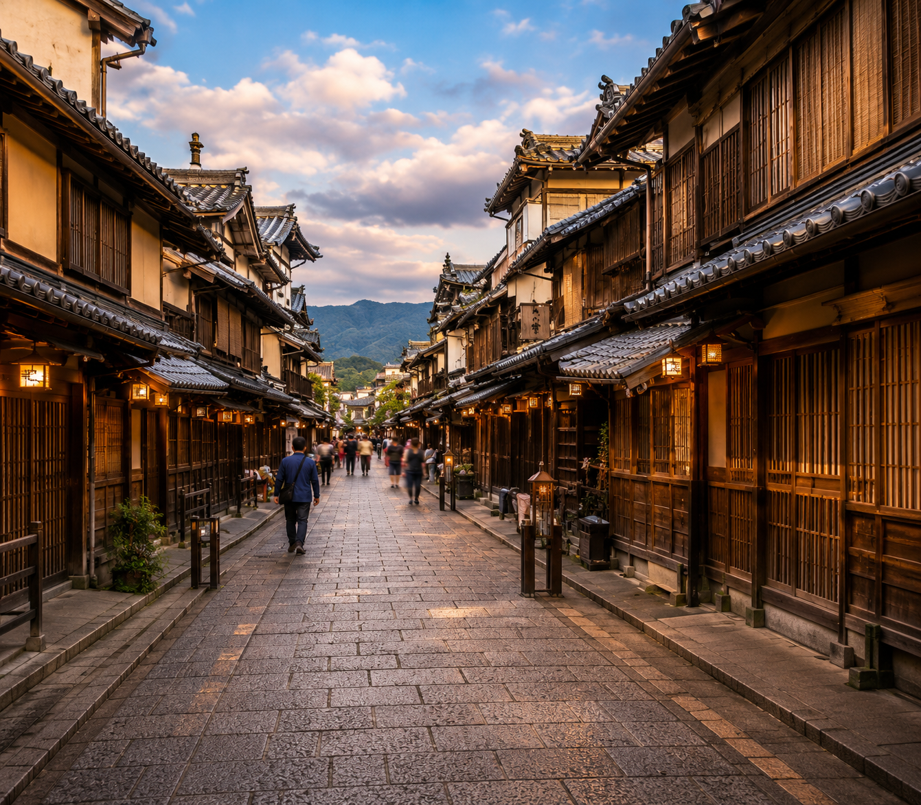Naramachi old town street view