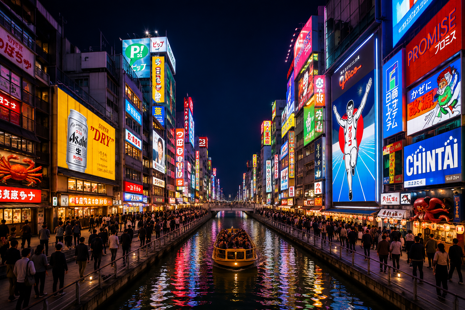 Dotonbori Street at night