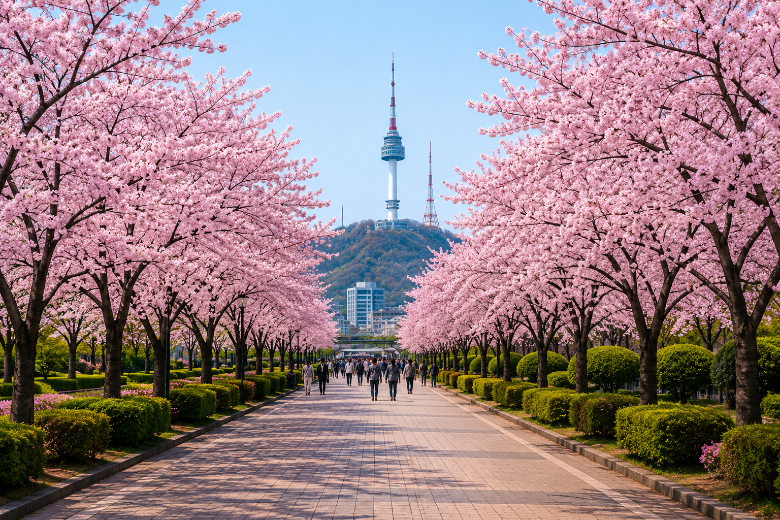 Yeouido Cherry Blossom Road pathway