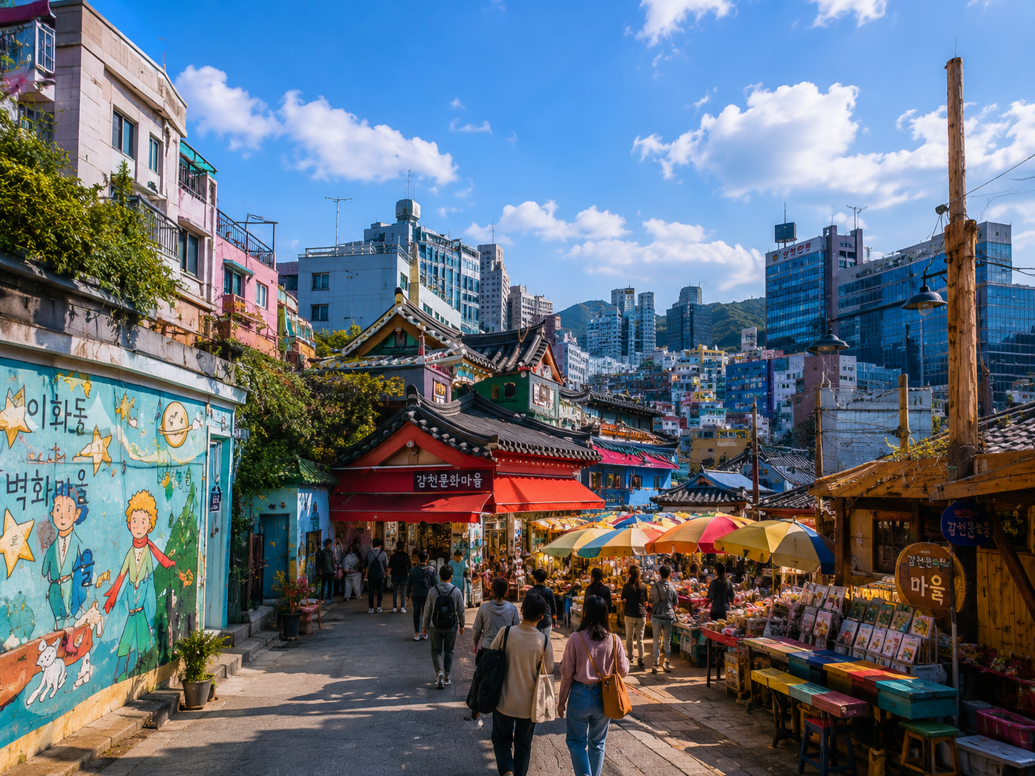 Ihwa Mural Village colorful street art