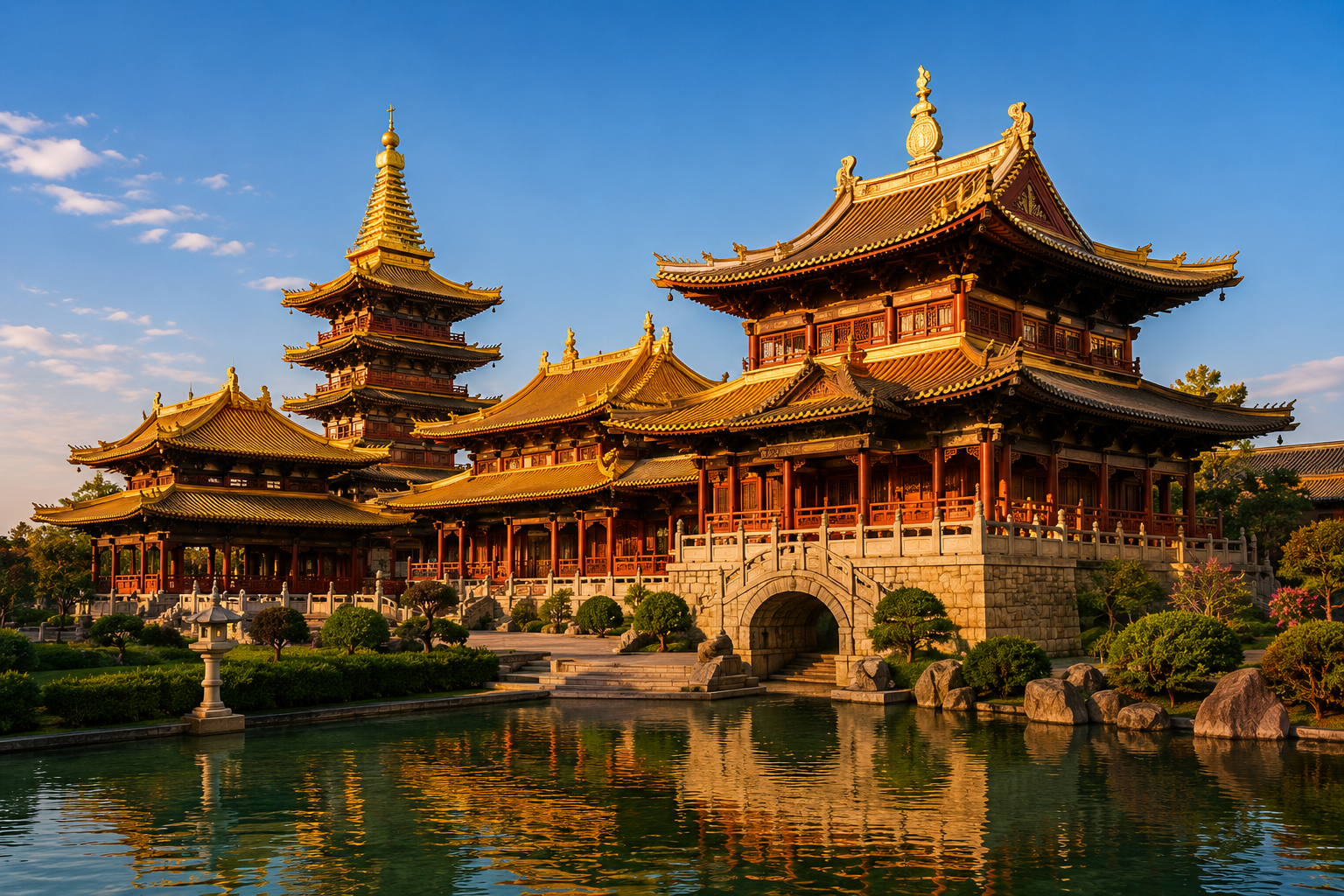 Jing'an Temple golden facade