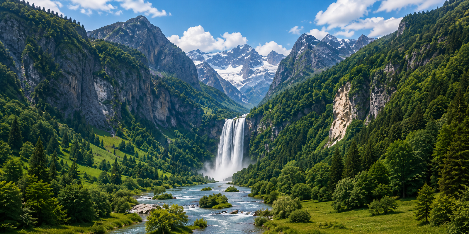 Lauterbrunnen Valley waterfall