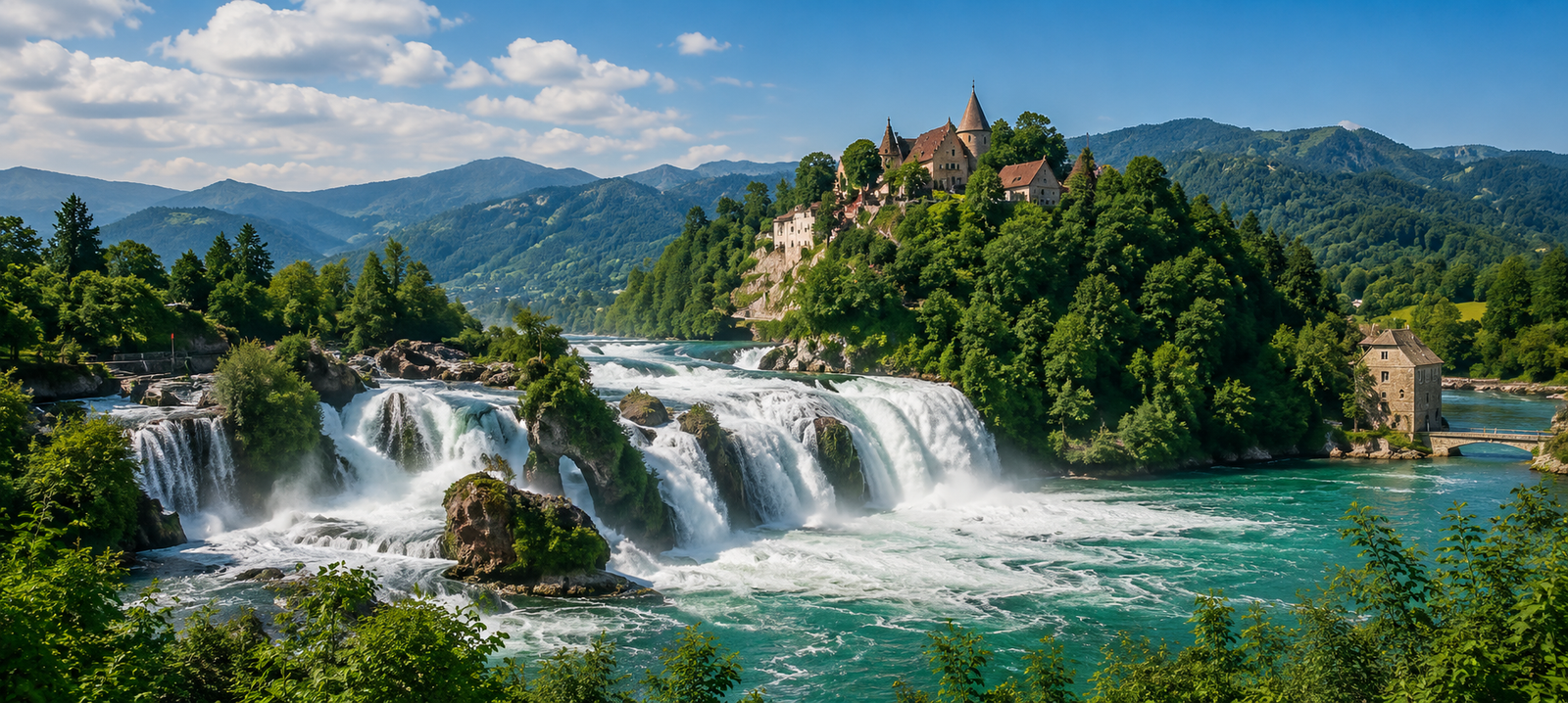Rhine Falls Schaffhausen cascading water