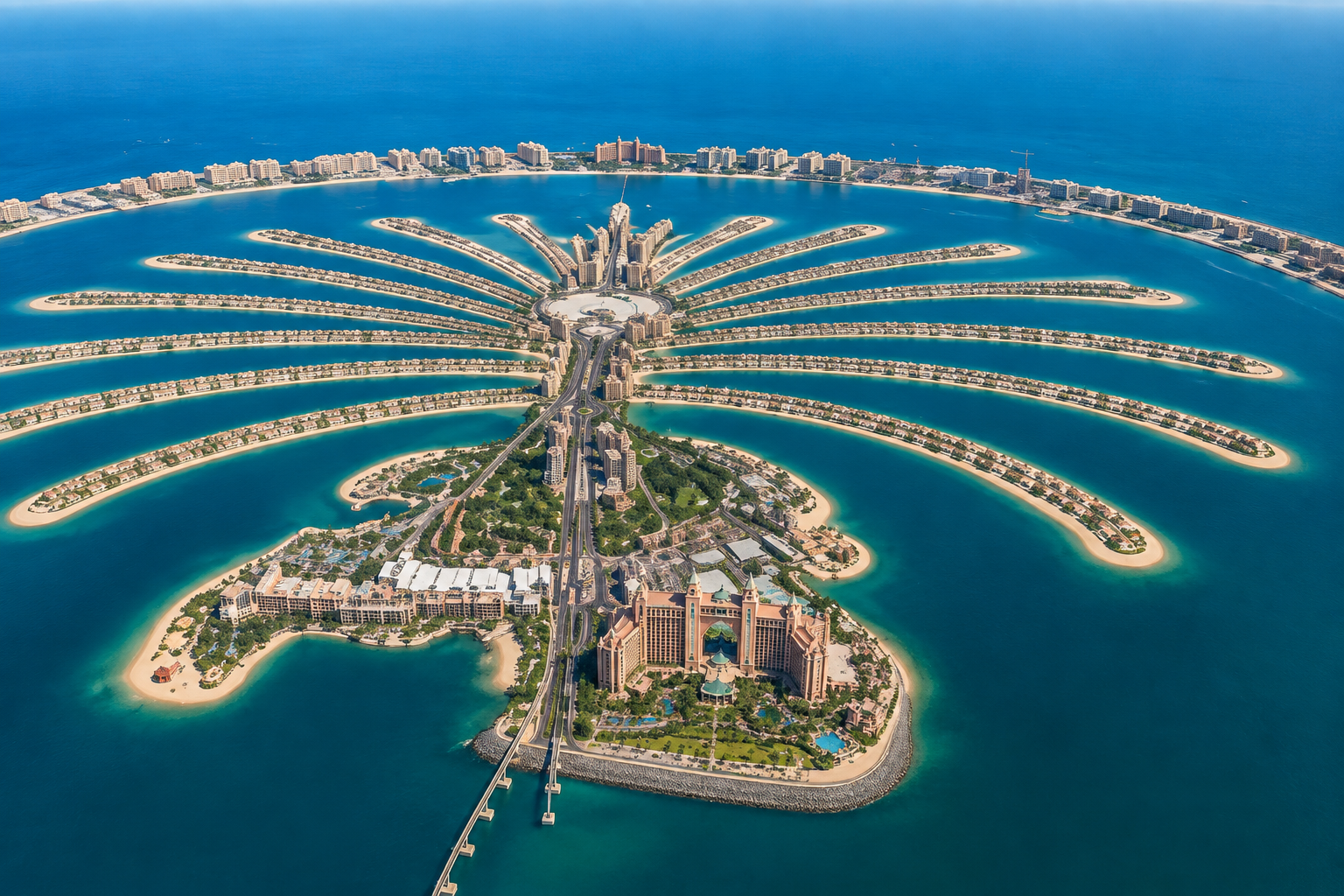 Palm Jumeirah aerial view