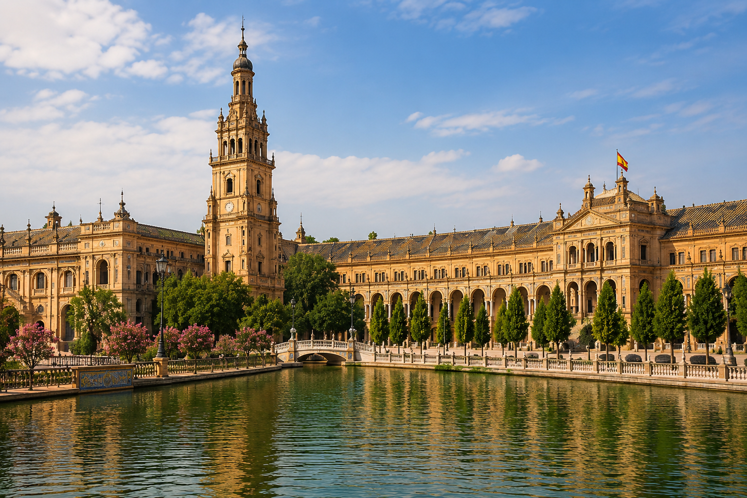Seville cathedral and river