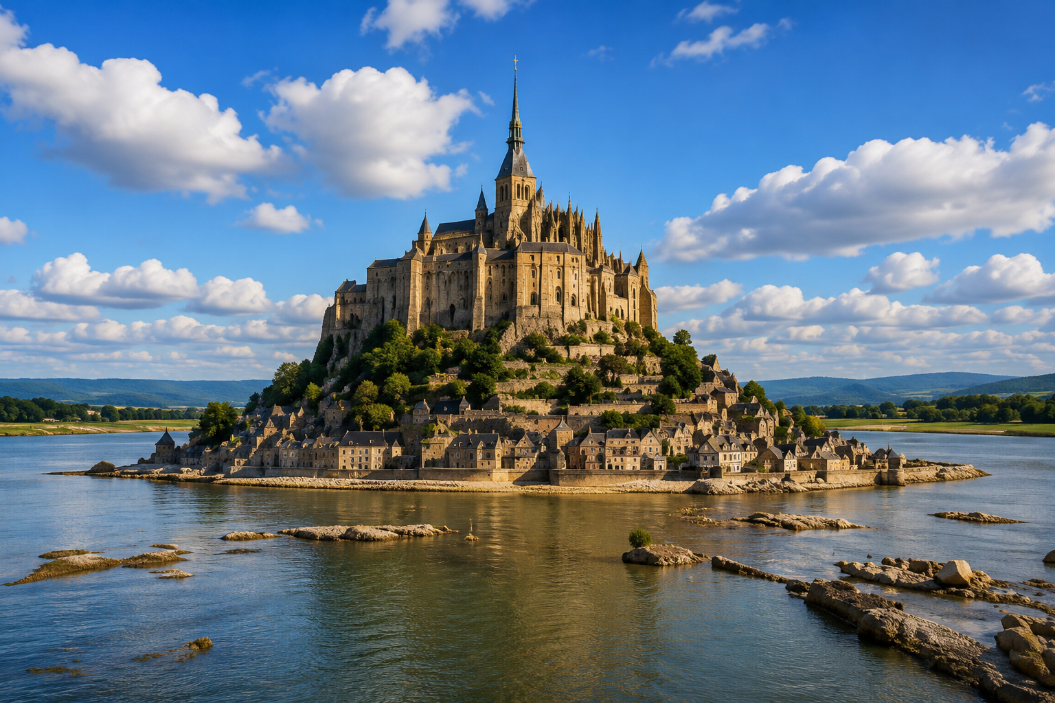 Mont Saint-Michel island abbey