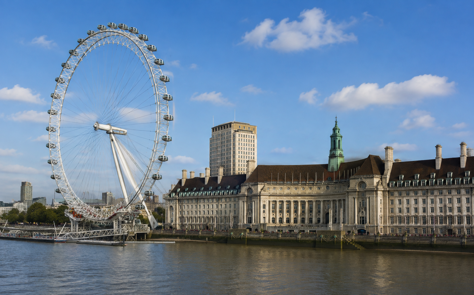 London Eye and city skyline