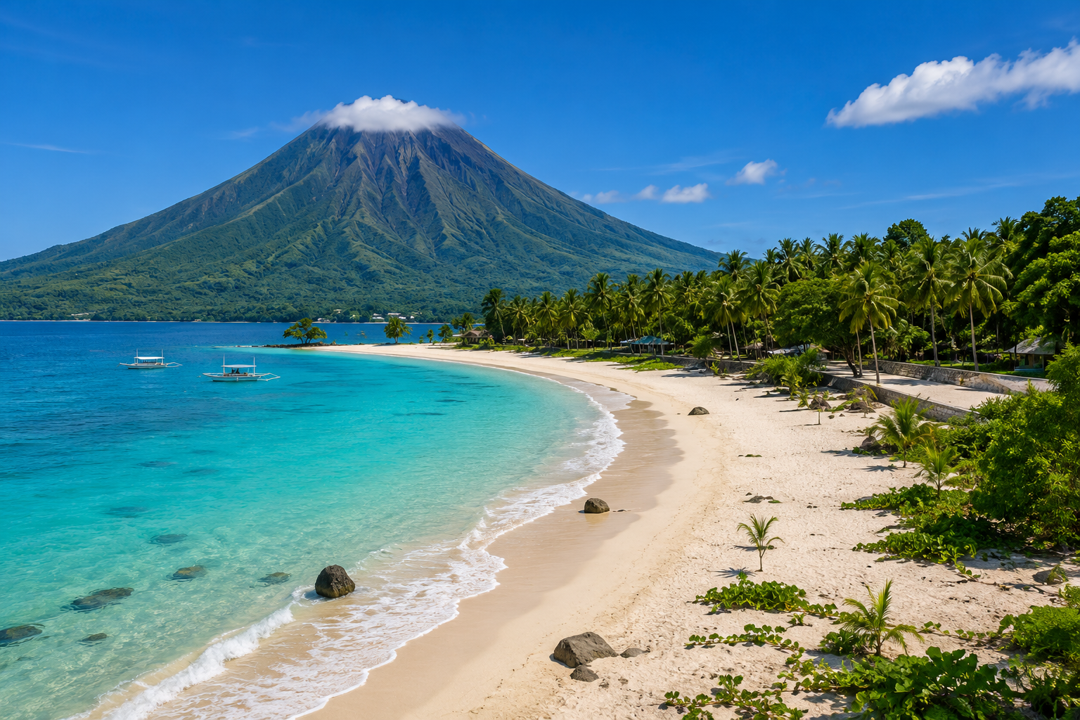 Banda Neira islands aerial view