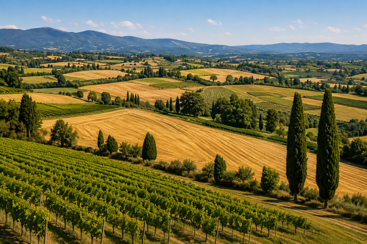 Tuscany rolling countryside