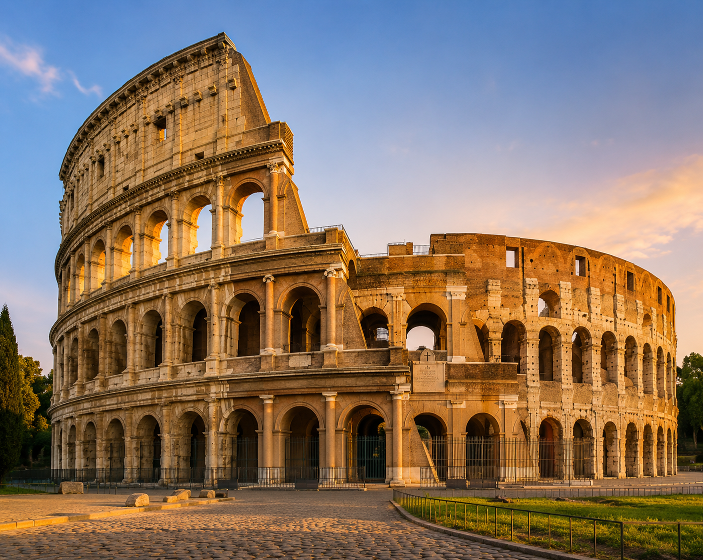 Colosseum Rome at golden hour