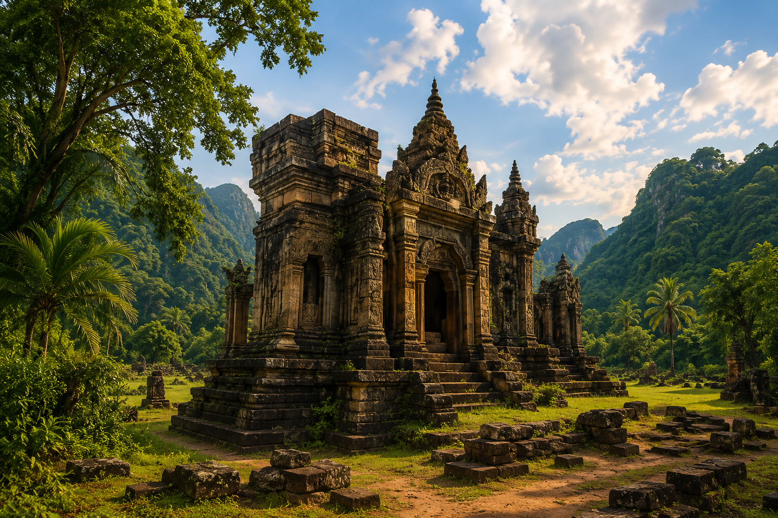 Wat Phou Temple Complex ruins