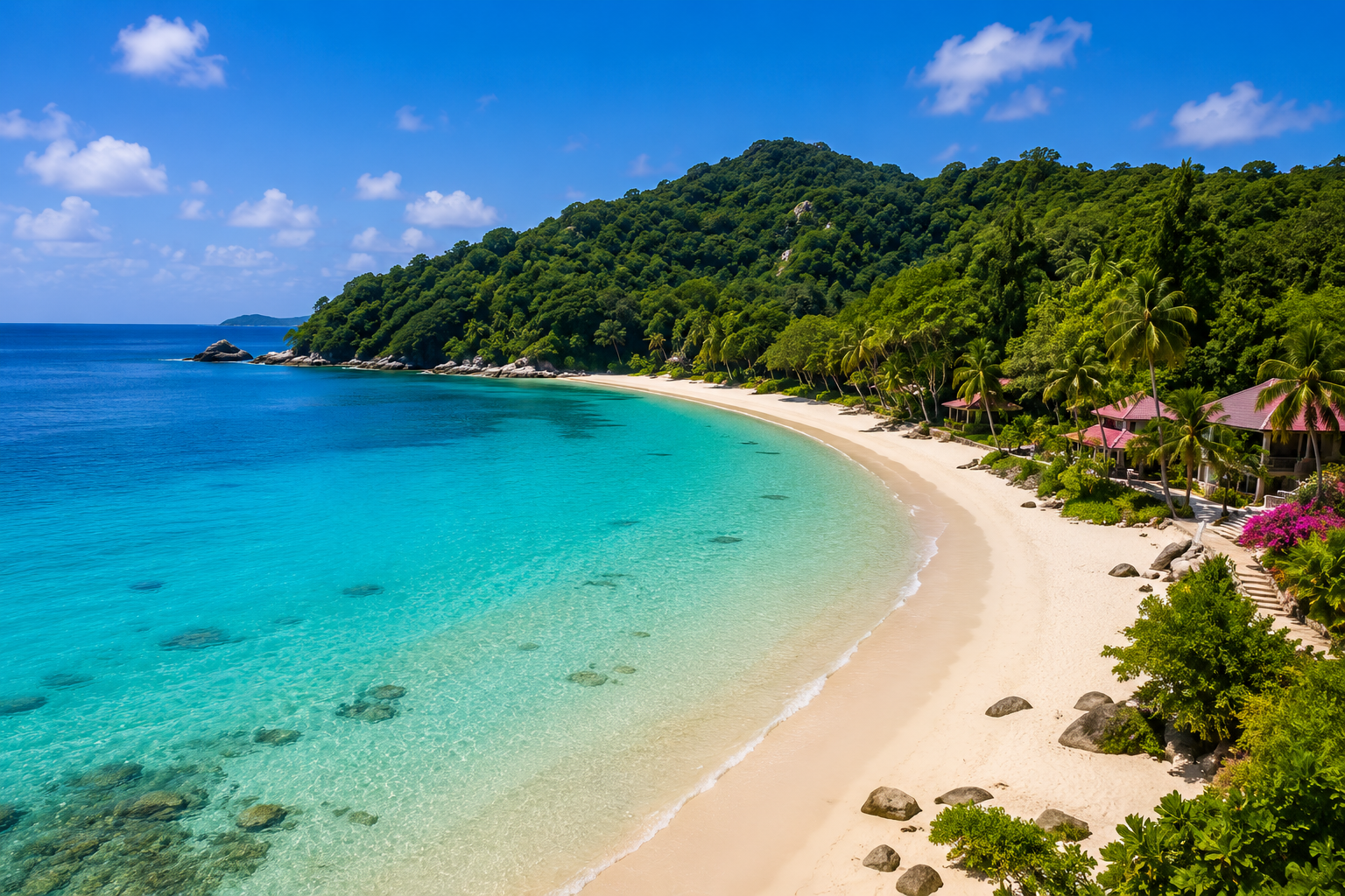 Tioman Island beach and clear waters