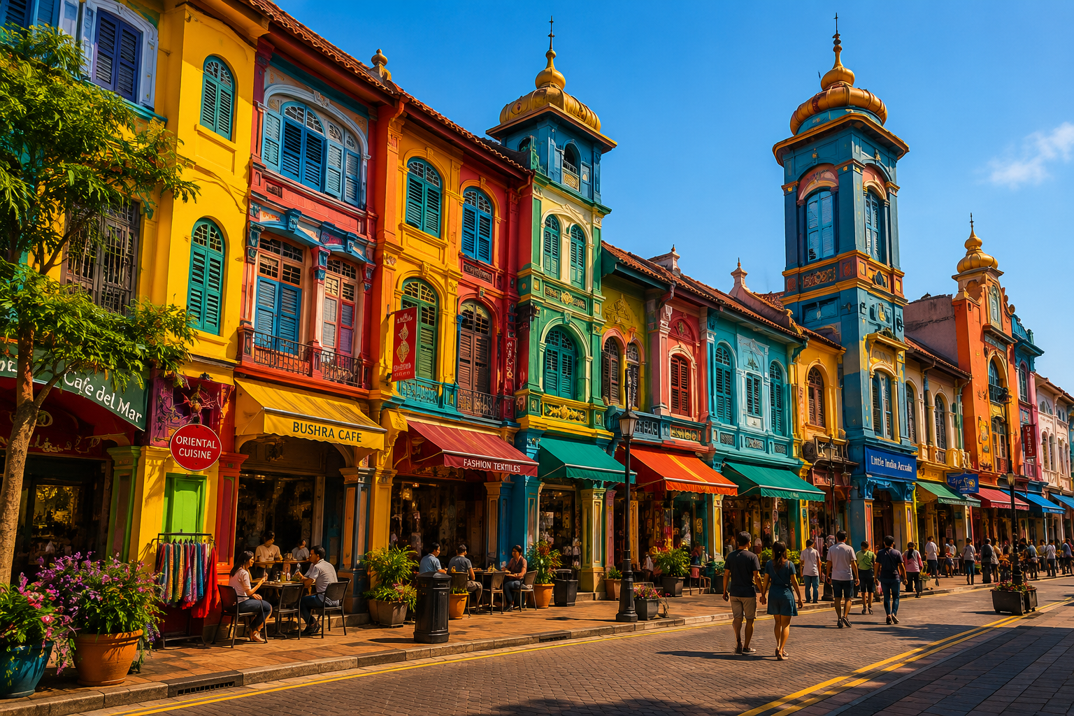 Little India colorful storefronts