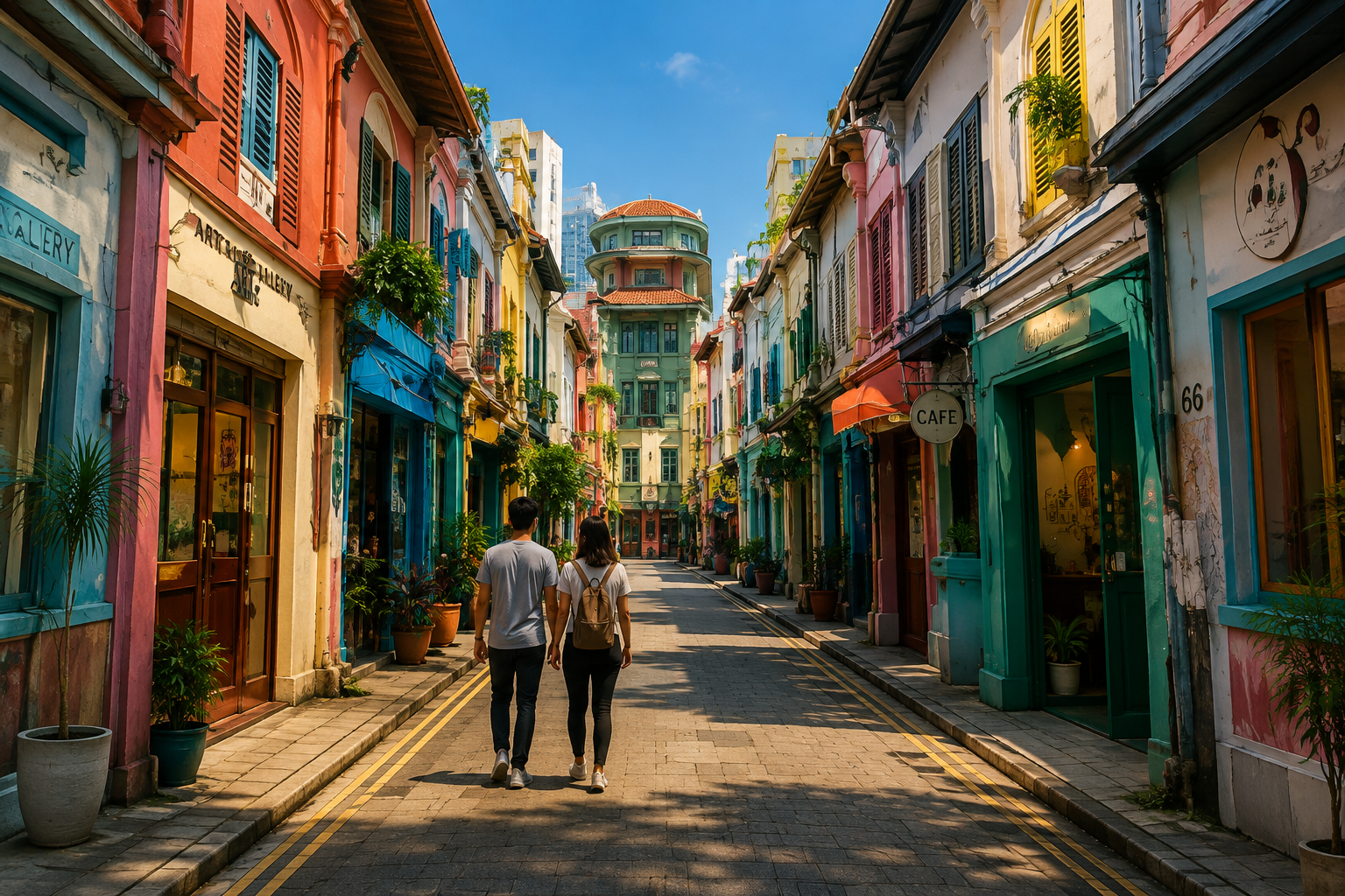 Haji Lane colorful street art