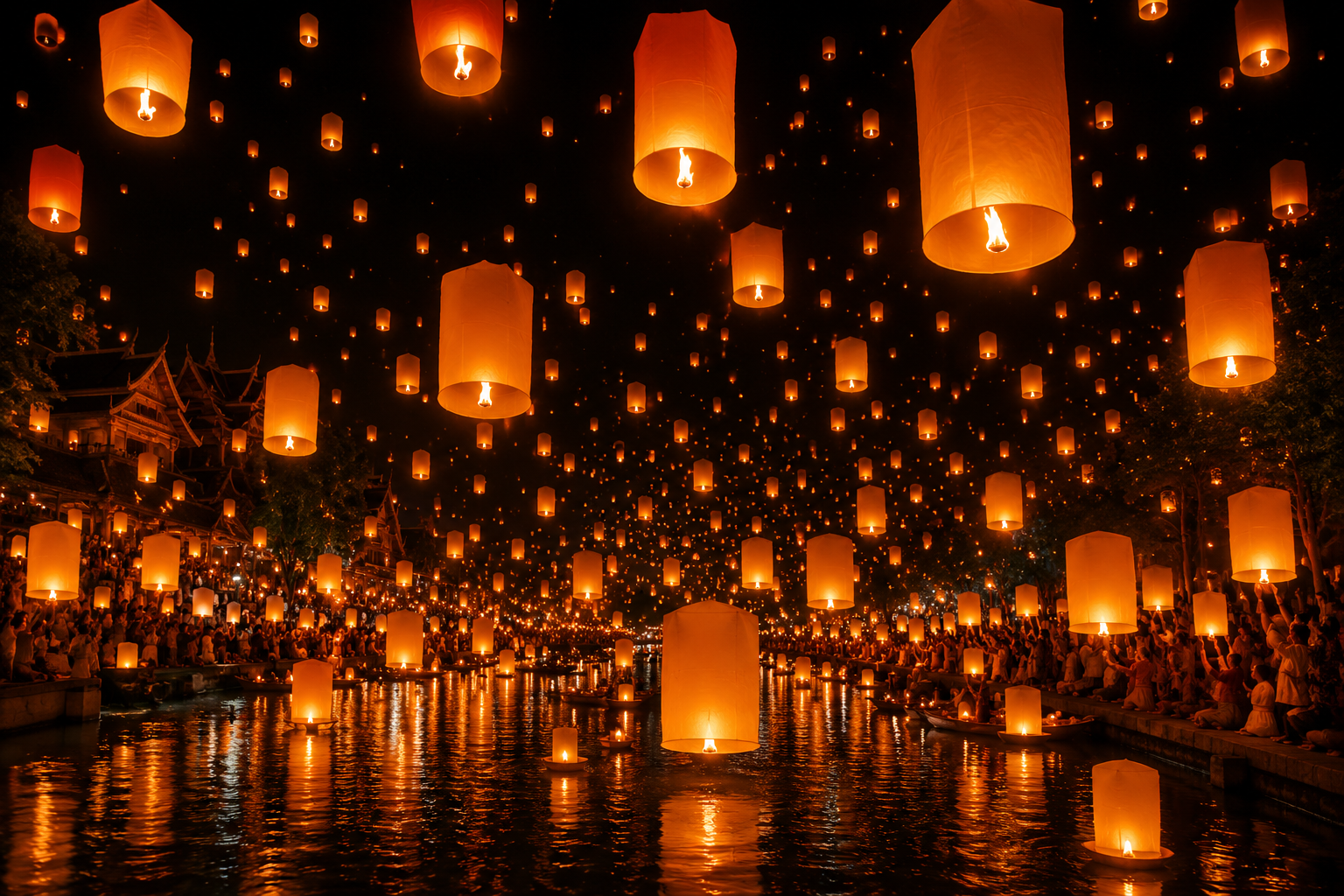 Chiang Mai floating lanterns festival