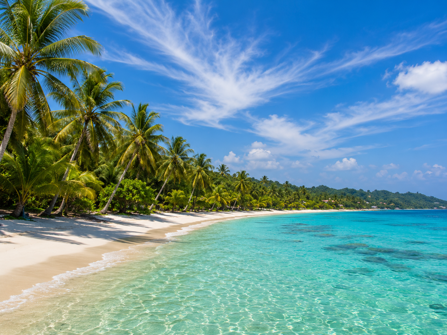 Phu Quoc Island turquoise beach aerial view